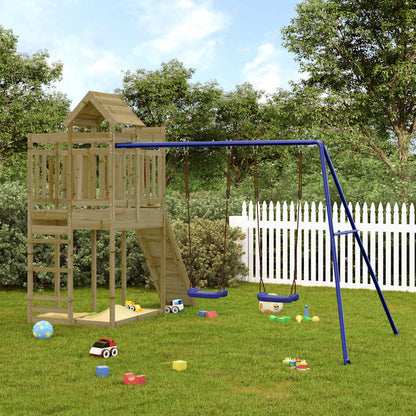 vidaXL Outdoor Playset Impregnated Wood Pine - Brown - 33006