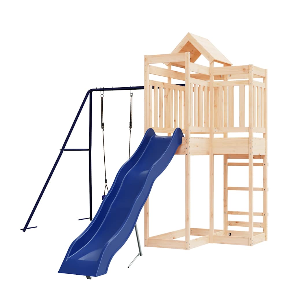 vidaXL Outdoor Playset Solid Wood Pine - Brown - 33011