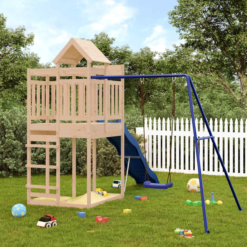vidaXL Outdoor Playset Solid Wood Pine - Brown - 33011