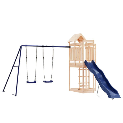 vidaXL Outdoor Playset Solid Wood Pine - Brown - 33023