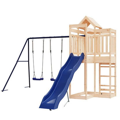 vidaXL Outdoor Playset Solid Wood Pine - Brown - 33023