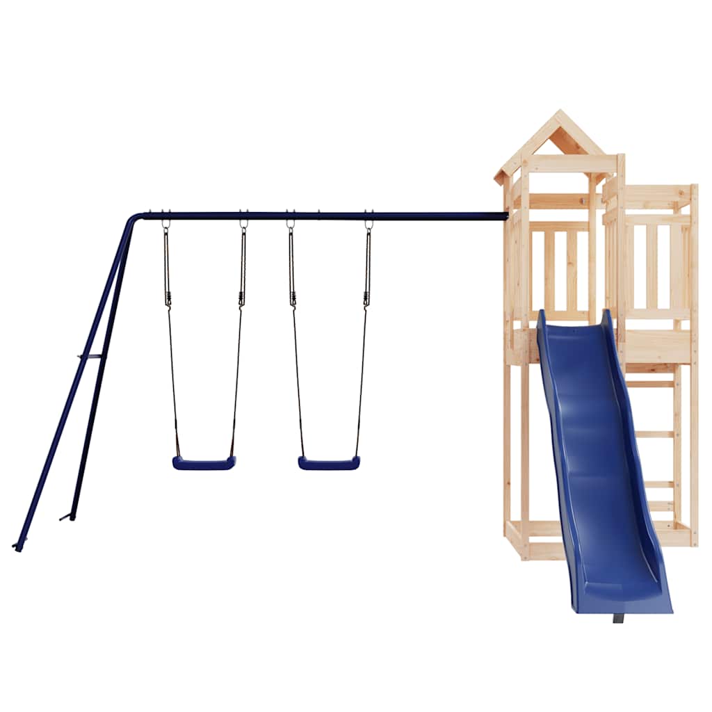vidaXL Outdoor Playset Solid Wood Pine - Brown - 33023
