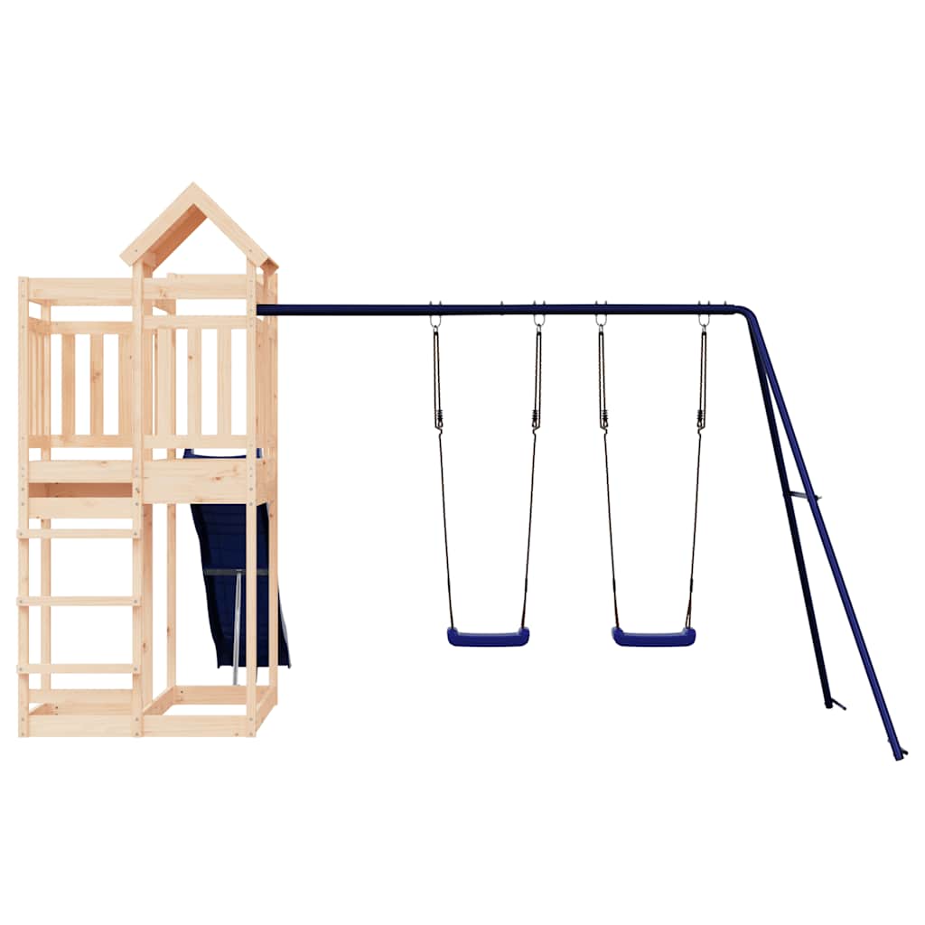 vidaXL Outdoor Playset Solid Wood Pine - Brown - 33023