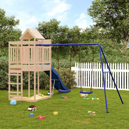 vidaXL Outdoor Playset Solid Wood Pine - Brown - 33023