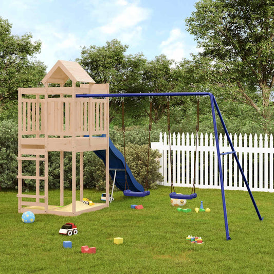 vidaXL Outdoor Playset Solid Wood Pine - Brown - 33023