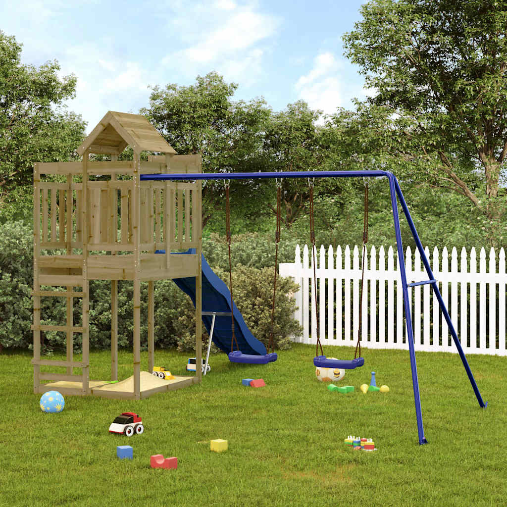 vidaXL Outdoor Playset Impregnated Wood Pine - Brown - 33035