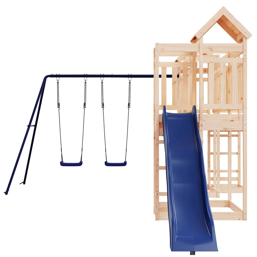 vidaXL Outdoor Playset Solid Wood Pine - Brown - 33038