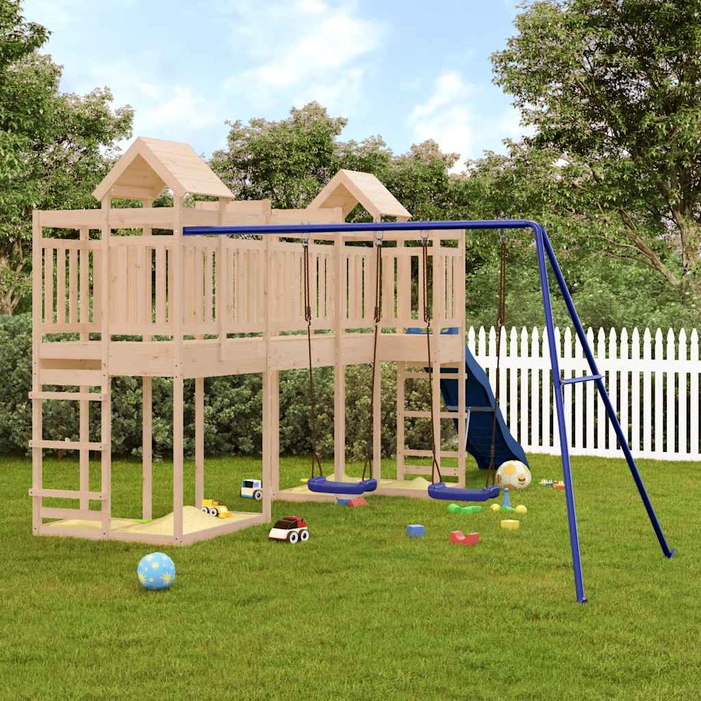 vidaXL Outdoor Playset Solid Wood Pine - Brown - 33038