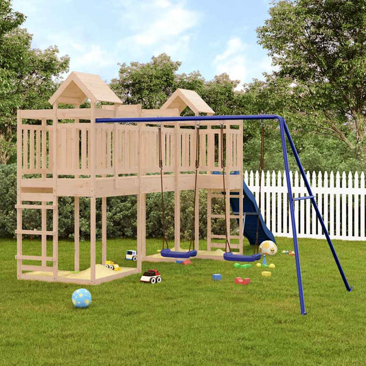 vidaXL Outdoor Playset Solid Wood Pine - Brown - 33038