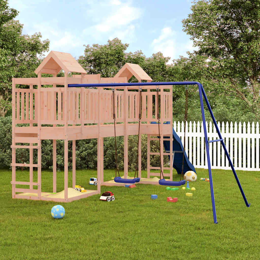 vidaXL Outdoor Playset Solid Wood Douglas - Brown - 33041