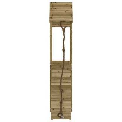 vidaXL Playhouse with Climbing Wall Impregnated Wood Pine - Brown - 33058