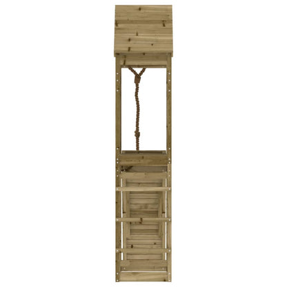 vidaXL Playhouse with Climbing Wall Impregnated Wood Pine - Brown - 33058