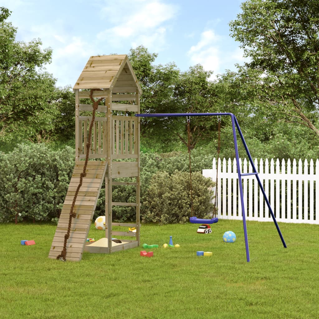 vidaXL Outdoor Playset Impregnated Wood Pine - Brown - 33065