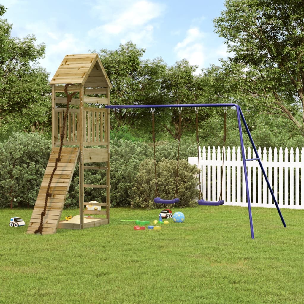 vidaXL Outdoor Playset Impregnated Wood Pine - Brown - 33069