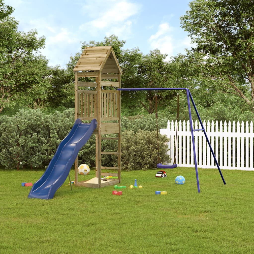 vidaXL Outdoor Playset Impregnated Wood Pine - Brown - 33072