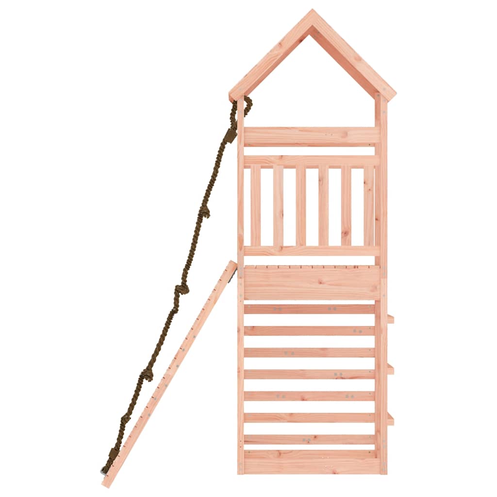 vidaXL Playhouse with Climbing Wall Solid Wood Douglas - Brown - 33080
