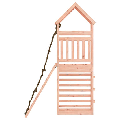 vidaXL Playhouse with Climbing Wall Solid Wood Douglas - Brown - 33080