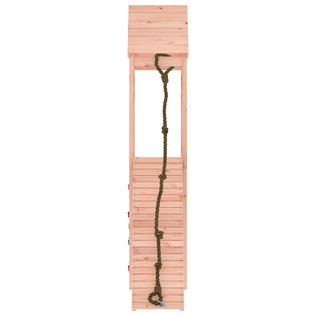 vidaXL Playhouse with Climbing Wall Solid Wood Douglas - Brown - 33080