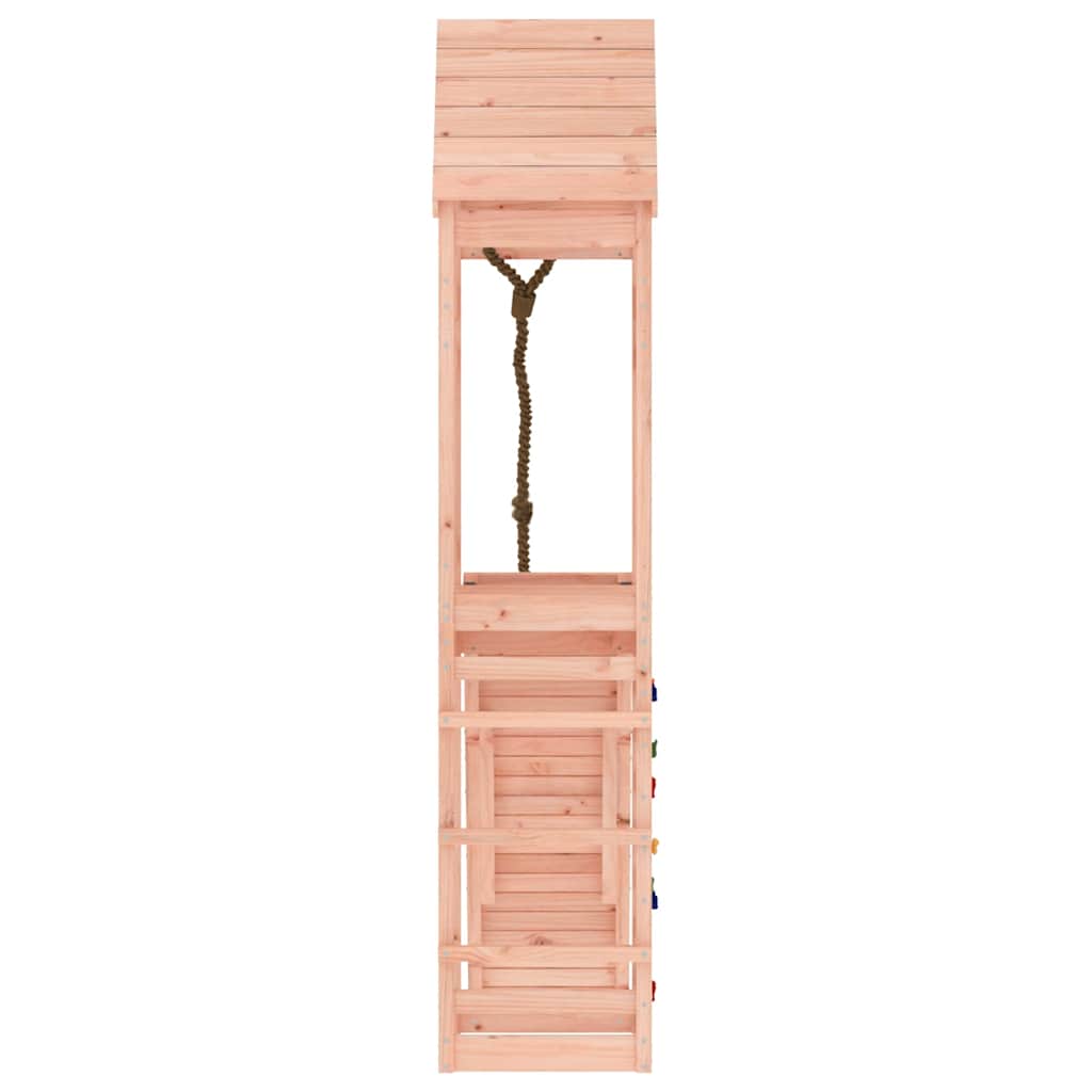 vidaXL Playhouse with Climbing Wall Solid Wood Douglas - Brown - 33080