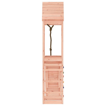 vidaXL Playhouse with Climbing Wall Solid Wood Douglas - Brown - 33080