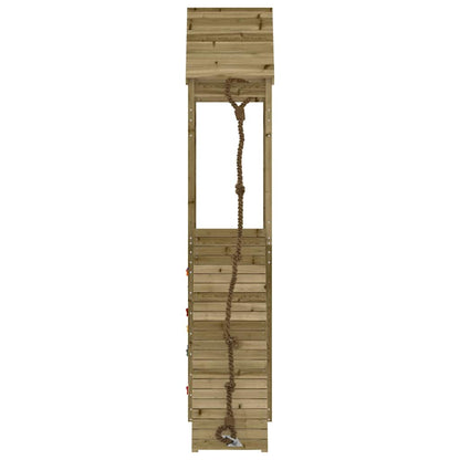 vidaXL Playhouse with Climbing Wall Impregnated Wood Pine - Brown - 33084