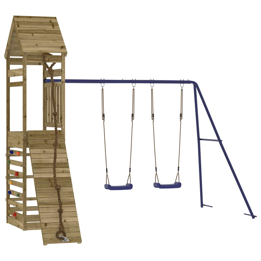 vidaXL Outdoor Playset Impregnated Wood Pine - Brown - 33101