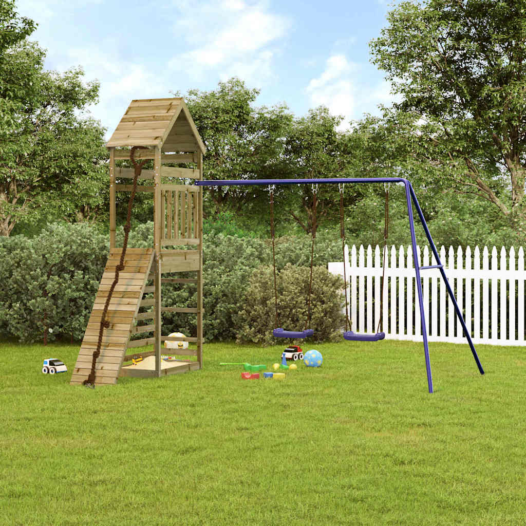 vidaXL Outdoor Playset Impregnated Wood Pine - Brown - 33101