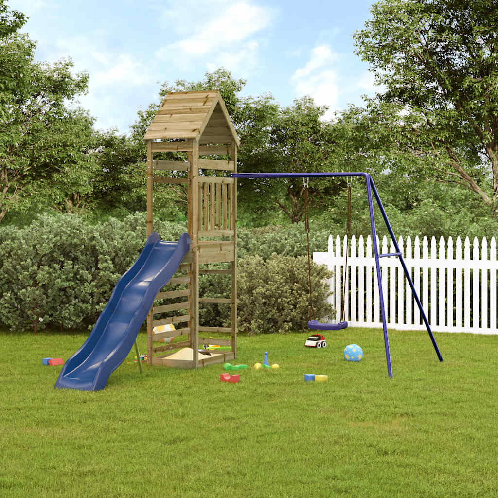 vidaXL Outdoor Playset Impregnated Wood Pine - Brown - 33104