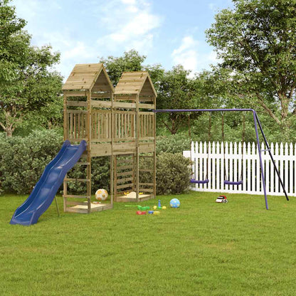 vidaXL Outdoor Playset Impregnated Wood Pine - Brown - 33121