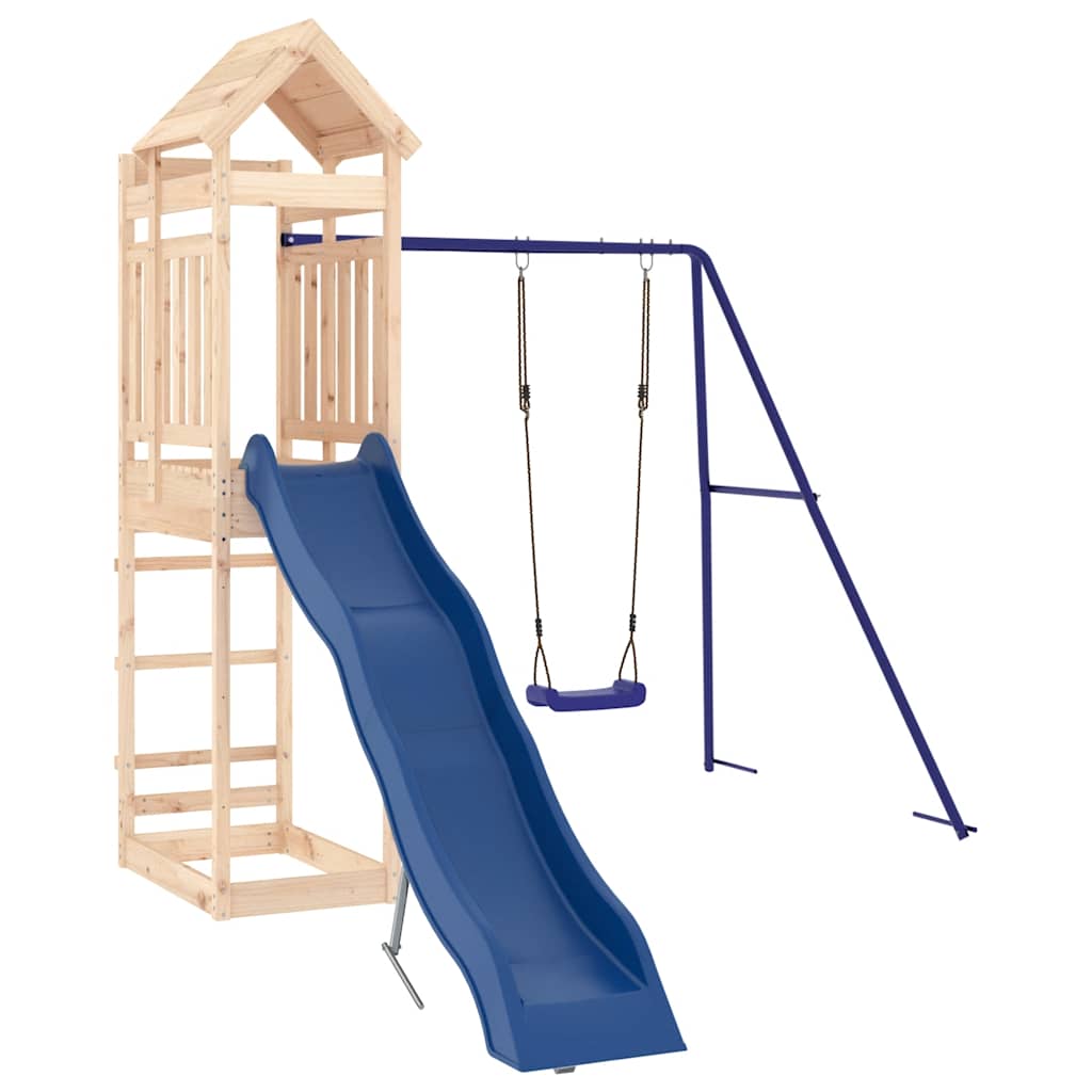vidaXL Outdoor Playset Solid Wood Pine - Brown - 33122