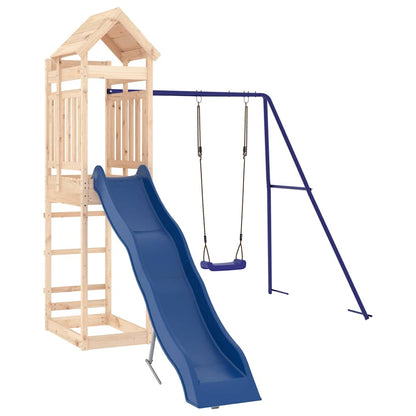 vidaXL Outdoor Playset Solid Wood Pine - Brown - 33122