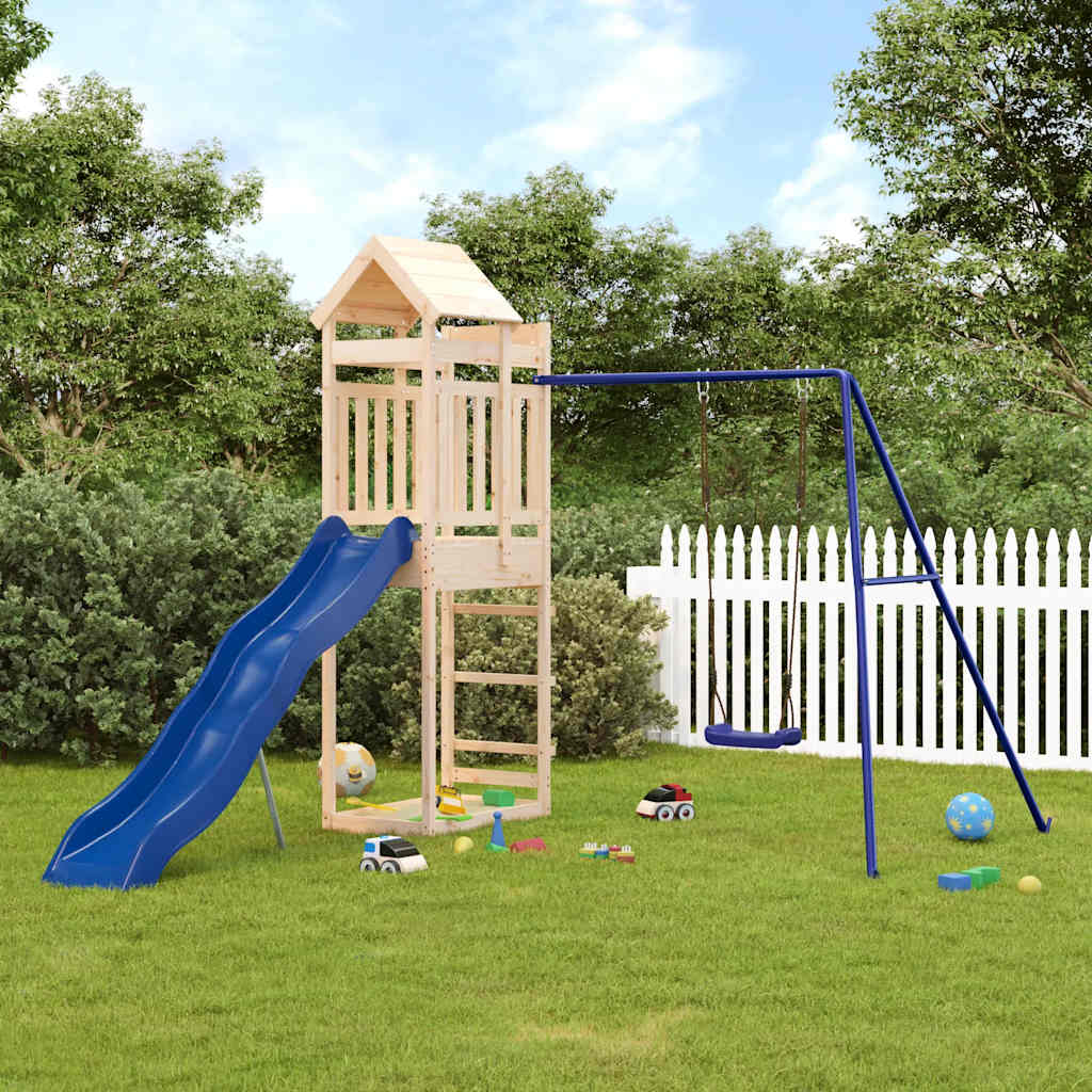 vidaXL Outdoor Playset Solid Wood Pine - Brown - 33122