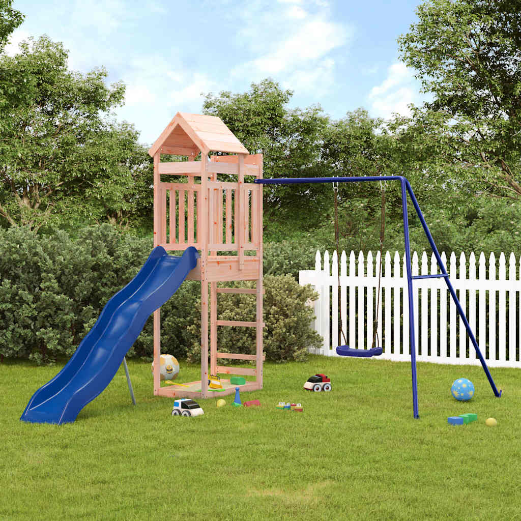 vidaXL Outdoor Playset Solid Wood Douglas - Brown - 33127
