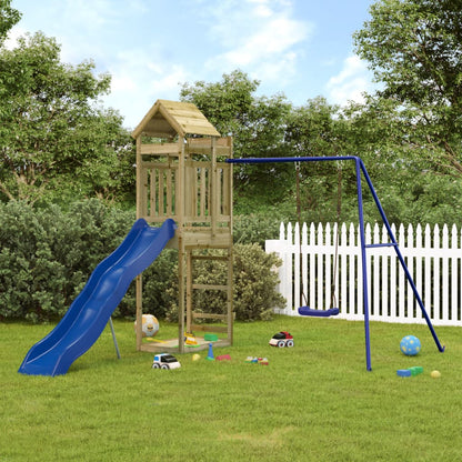 vidaXL Outdoor Playset Impregnated Wood Pine - Brown - 33130