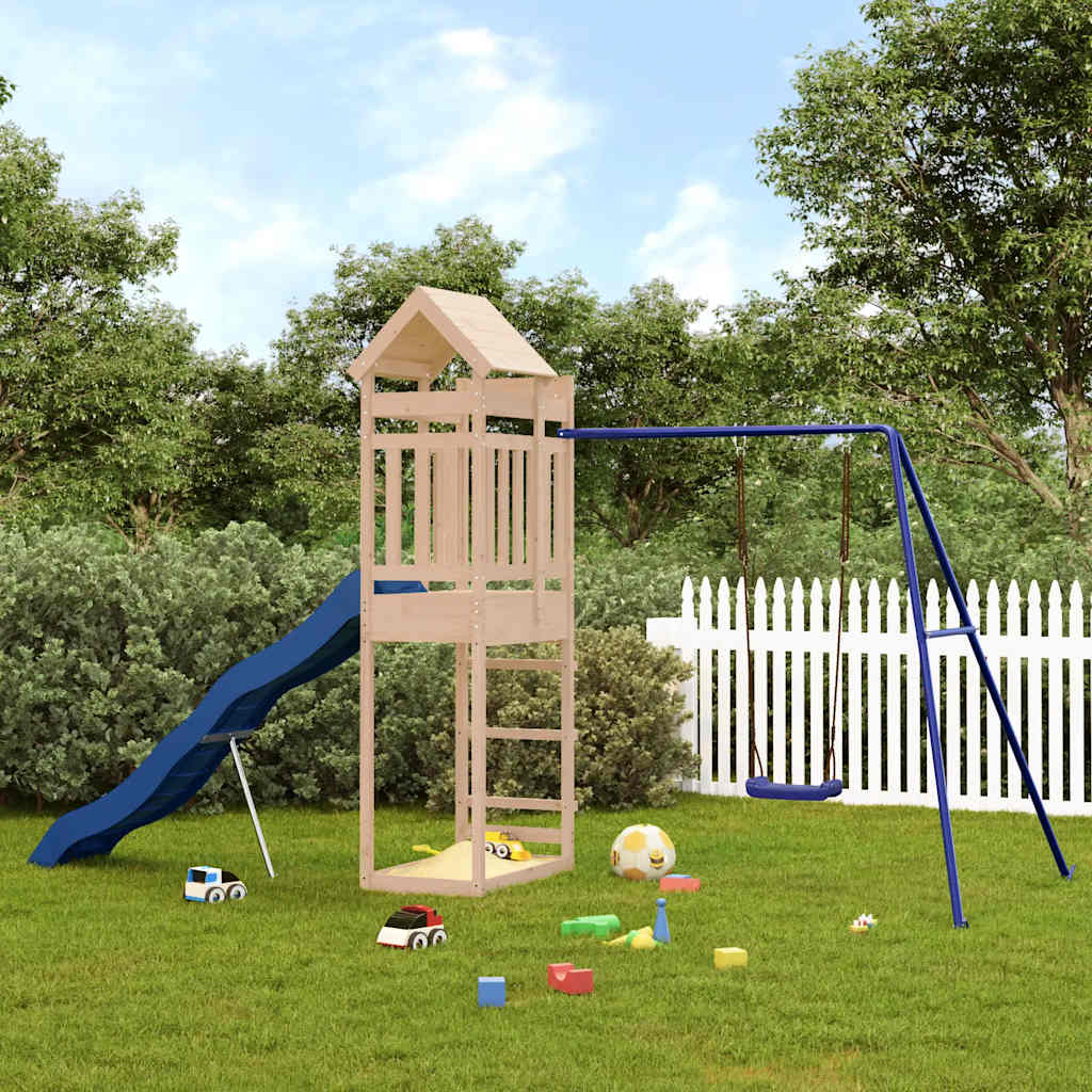 vidaXL Outdoor Playset Solid Wood Pine - Brown - 33132