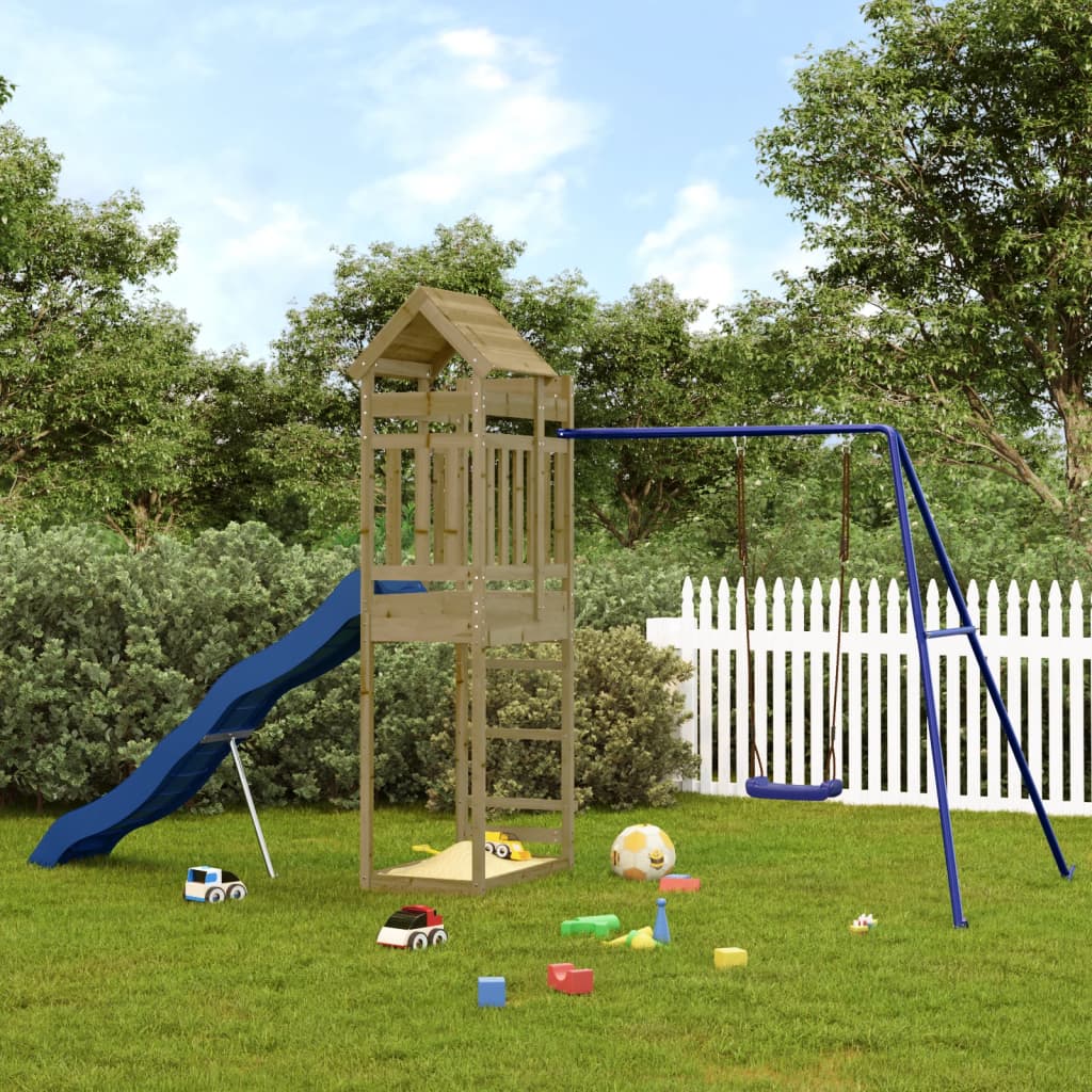 vidaXL Outdoor Playset Impregnated Wood Pine - Brown - 33133
