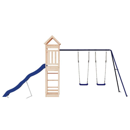 vidaXL Outdoor Playset Solid Wood Pine - Brown - 33140