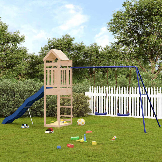 vidaXL Outdoor Playset Solid Wood Pine - Brown - 33140