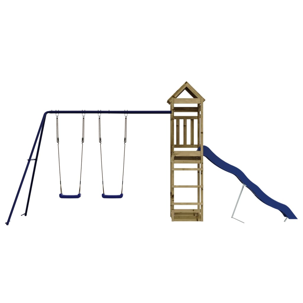 vidaXL Outdoor Playset Impregnated Wood Pine - Brown - 33142