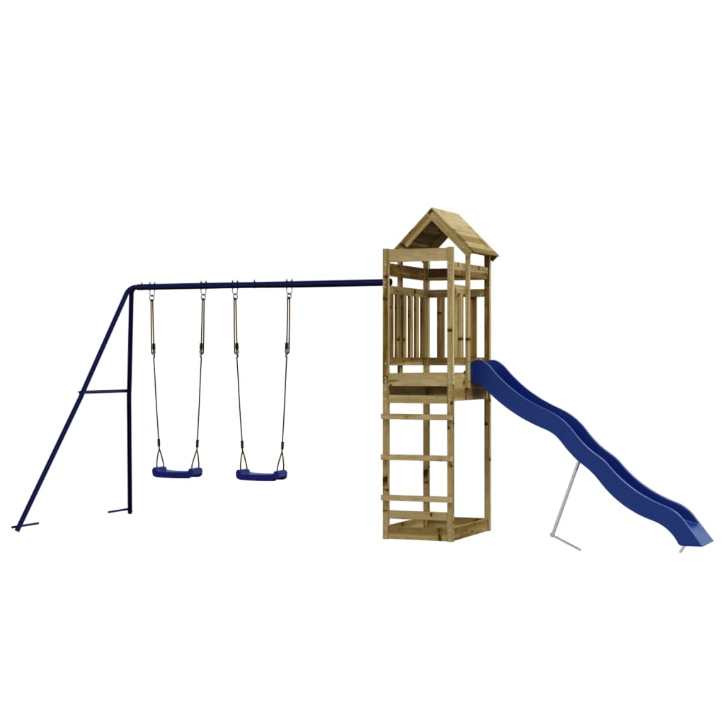 vidaXL Outdoor Playset Impregnated Wood Pine - Brown - 33142