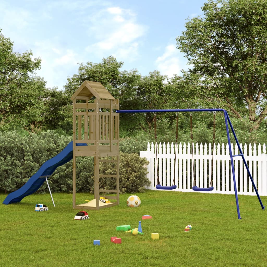 vidaXL Outdoor Playset Impregnated Wood Pine - Brown - 33142