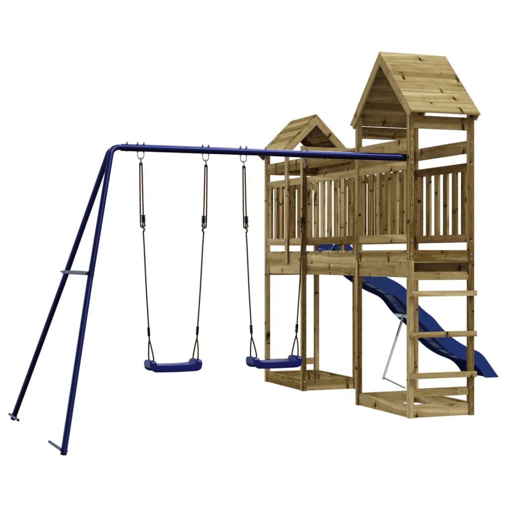 vidaXL Outdoor Playset Impregnated Wood Pine - Brown - 33143