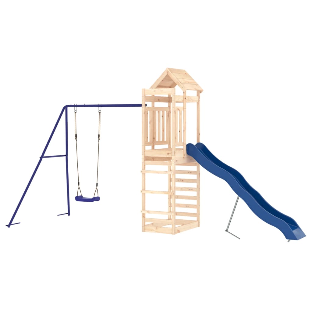 vidaXL Outdoor Playset Solid Wood Pine - Brown - 33154