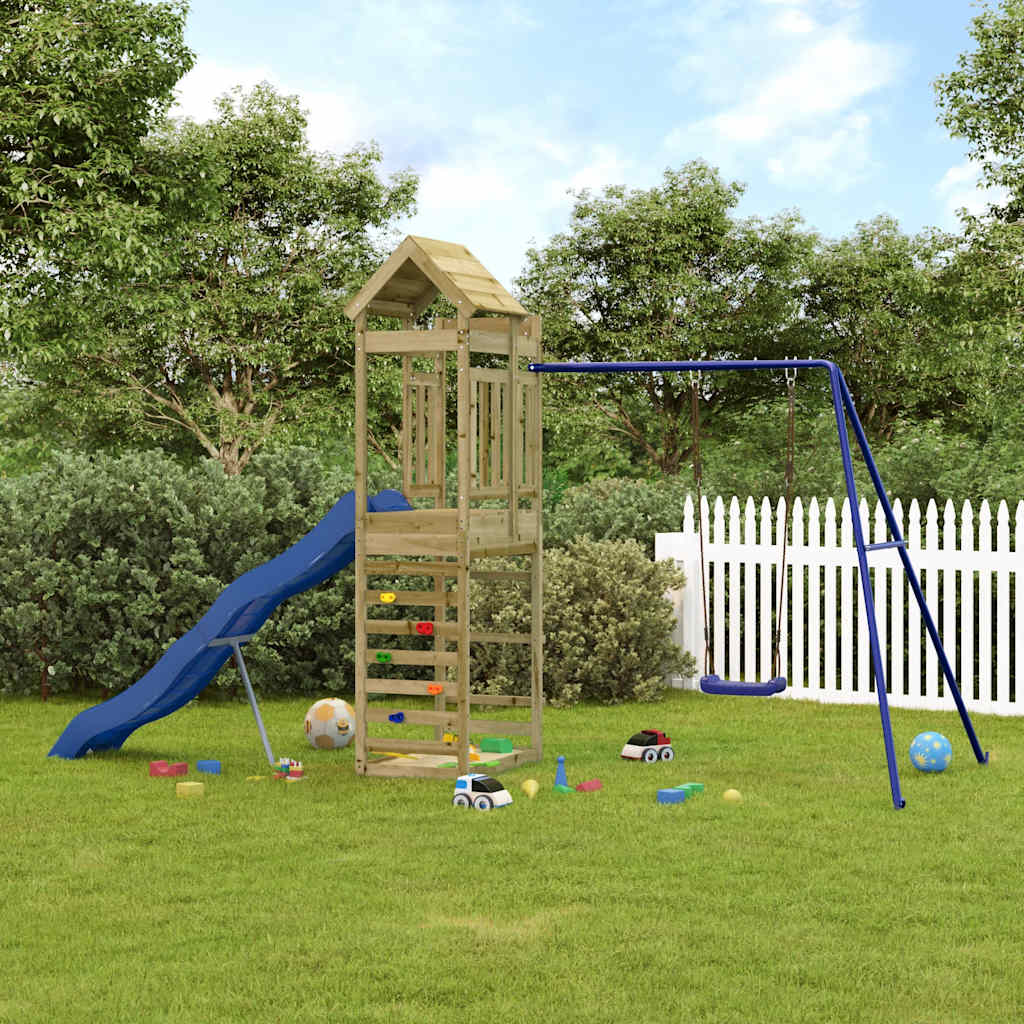 vidaXL Outdoor Playset Impregnated Wood Pine - Brown - 33160