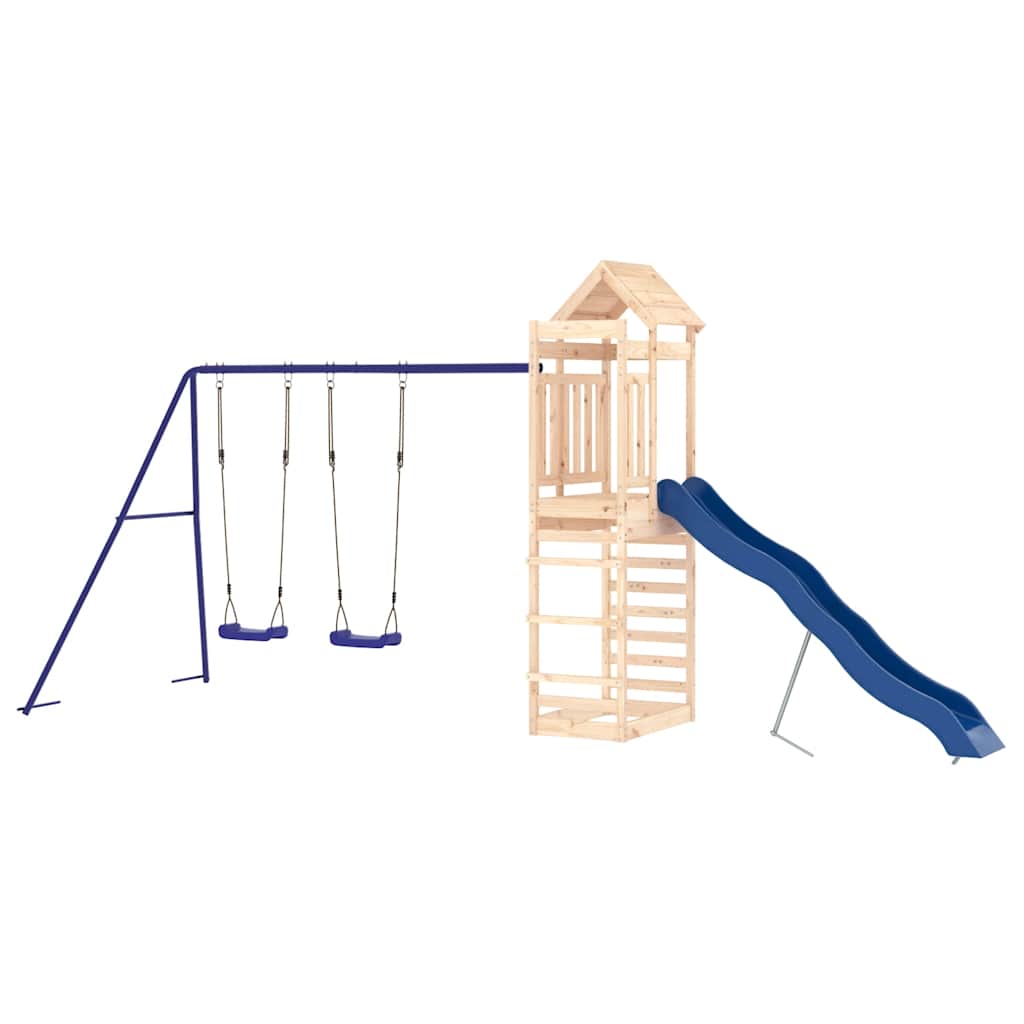vidaXL Outdoor Playset Solid Wood Pine - Brown - 33162