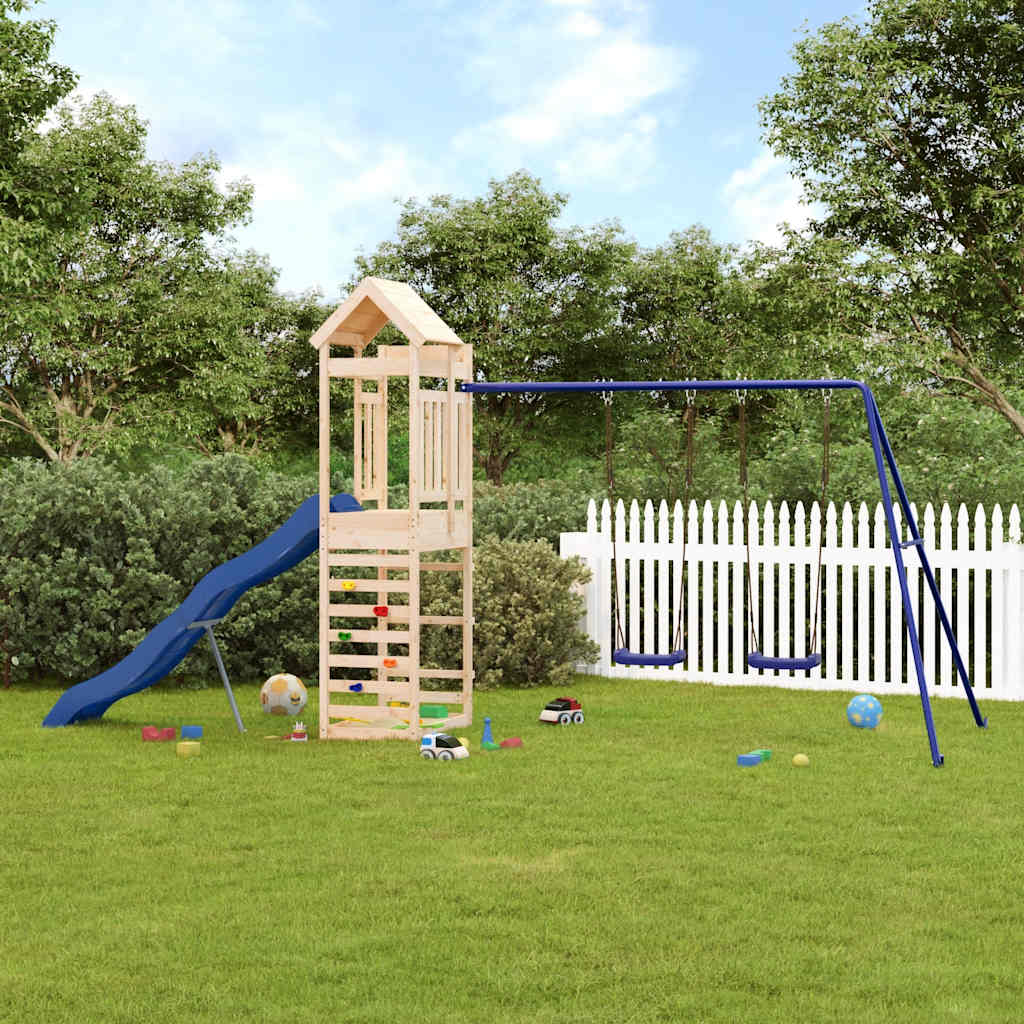 vidaXL Outdoor Playset Solid Wood Pine - Brown - 33162