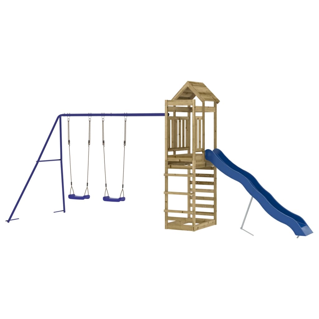 vidaXL Outdoor Playset Impregnated Wood Pine - Brown - 33166