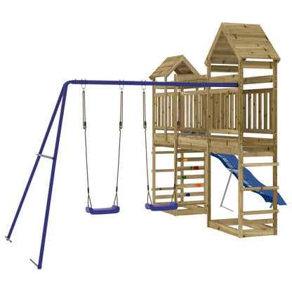 vidaXL Outdoor Playset Impregnated Wood Pine - Brown - 33170