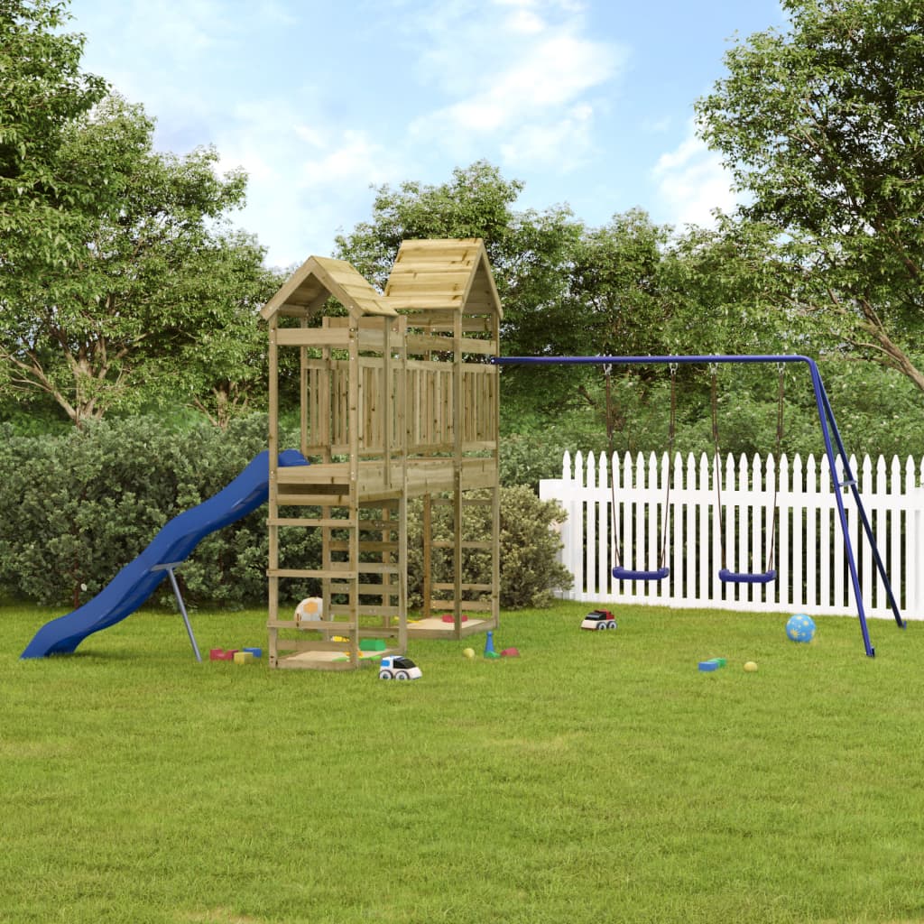 vidaXL Outdoor Playset Impregnated Wood Pine - Brown - 33170