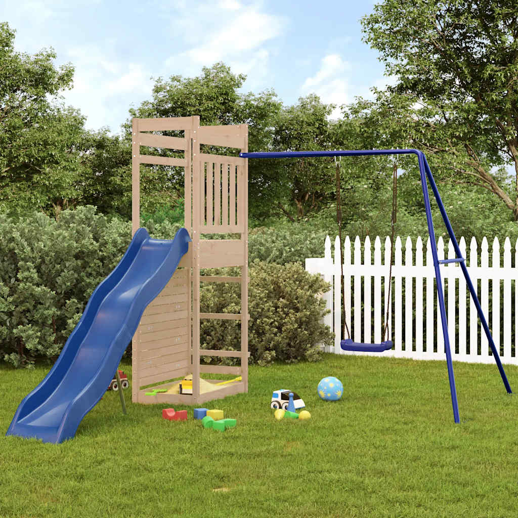 vidaXL Outdoor Playset Solid Wood Pine - Brown - 33171